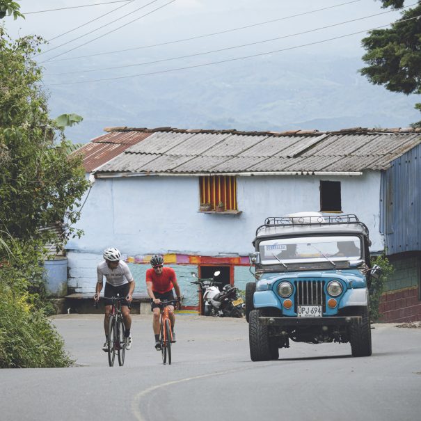A climb in Colombia in Cyclota road bike tour